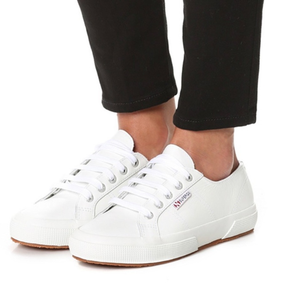 SUPERGA 2750 Leather Sneakers - NAPPALEAU WHITE
